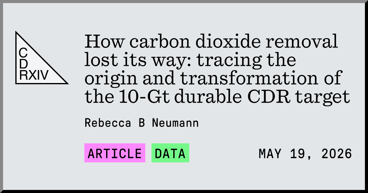 How carbon dioxide removal lost its way: tracing the origin and ...